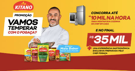 Promoção Kitano Vamos Temperar com o Fogaça?